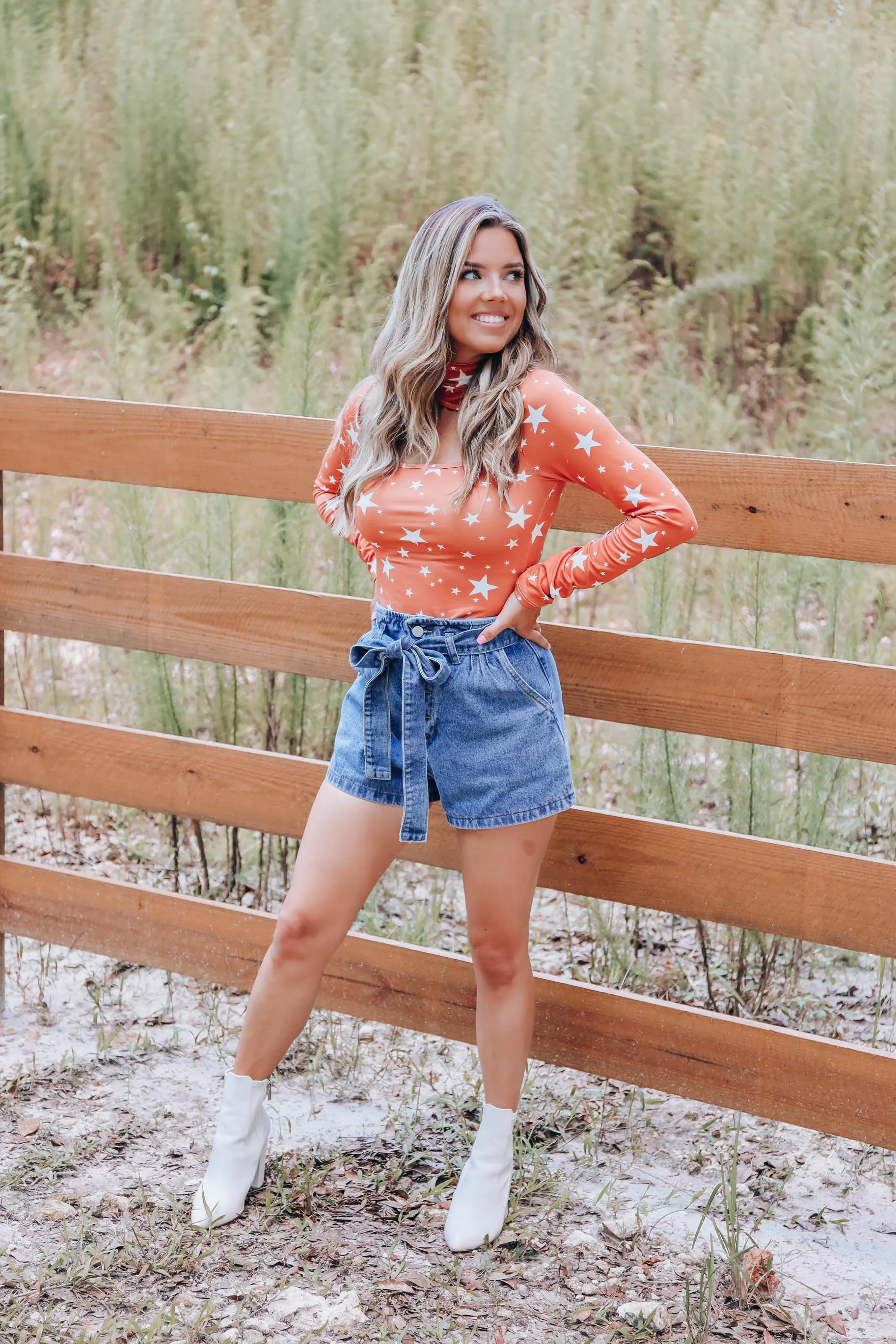 Starry Eyed Bodysuit - Orange