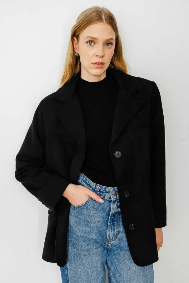 Suede Jacket with Pocket Details