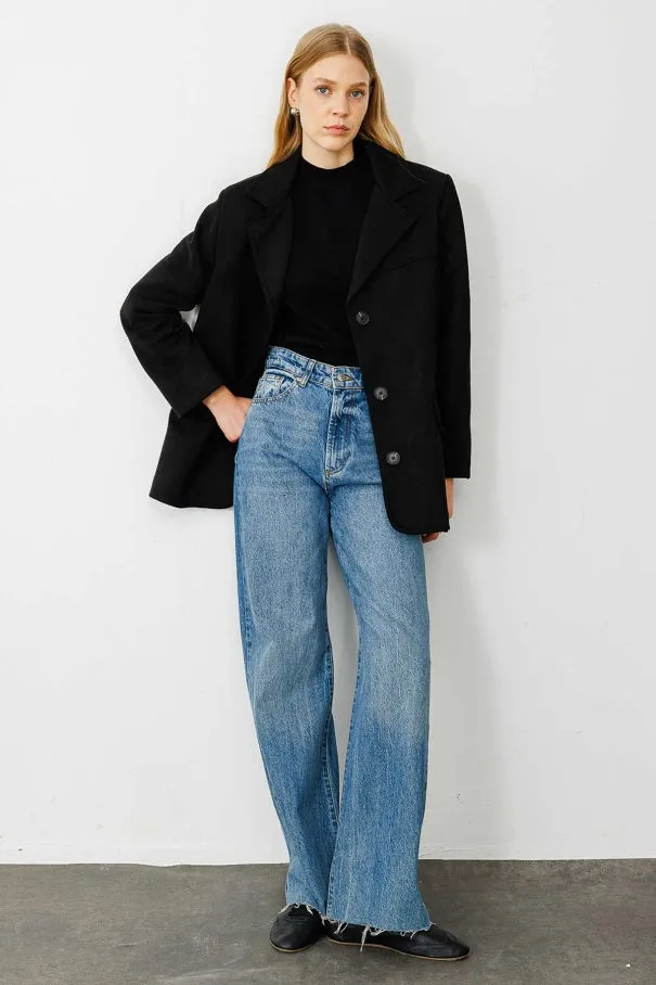 Suede Jacket with Pocket Details