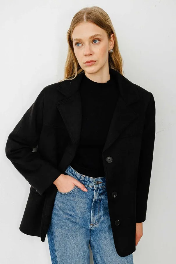 Suede Jacket with Pocket Details