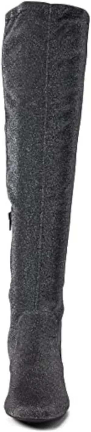 Sugar Ollie Women's Over-the-Knee Dress Boots SGR-OLLIE Black Glitter 6.5M