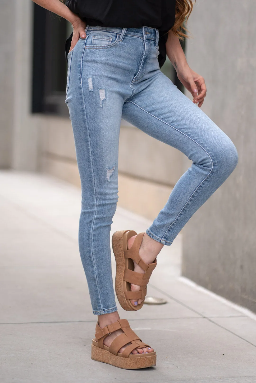 Summer Wave High Rise Ankle Skinny