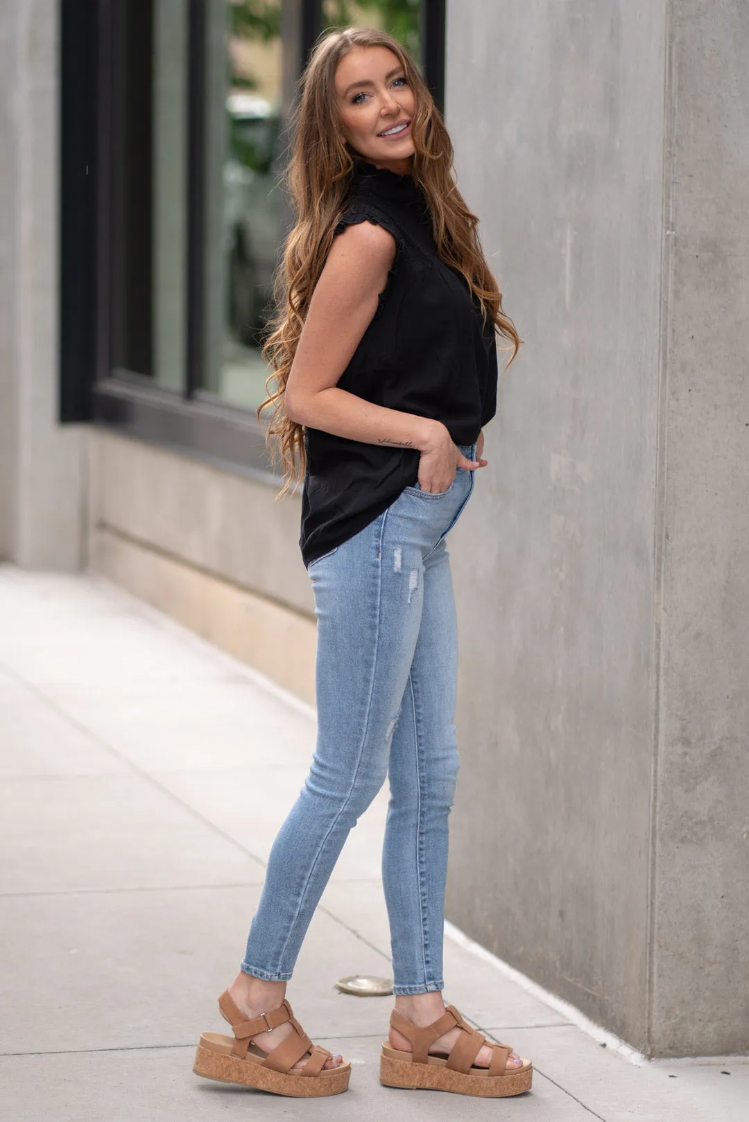 Summer Wave High Rise Ankle Skinny