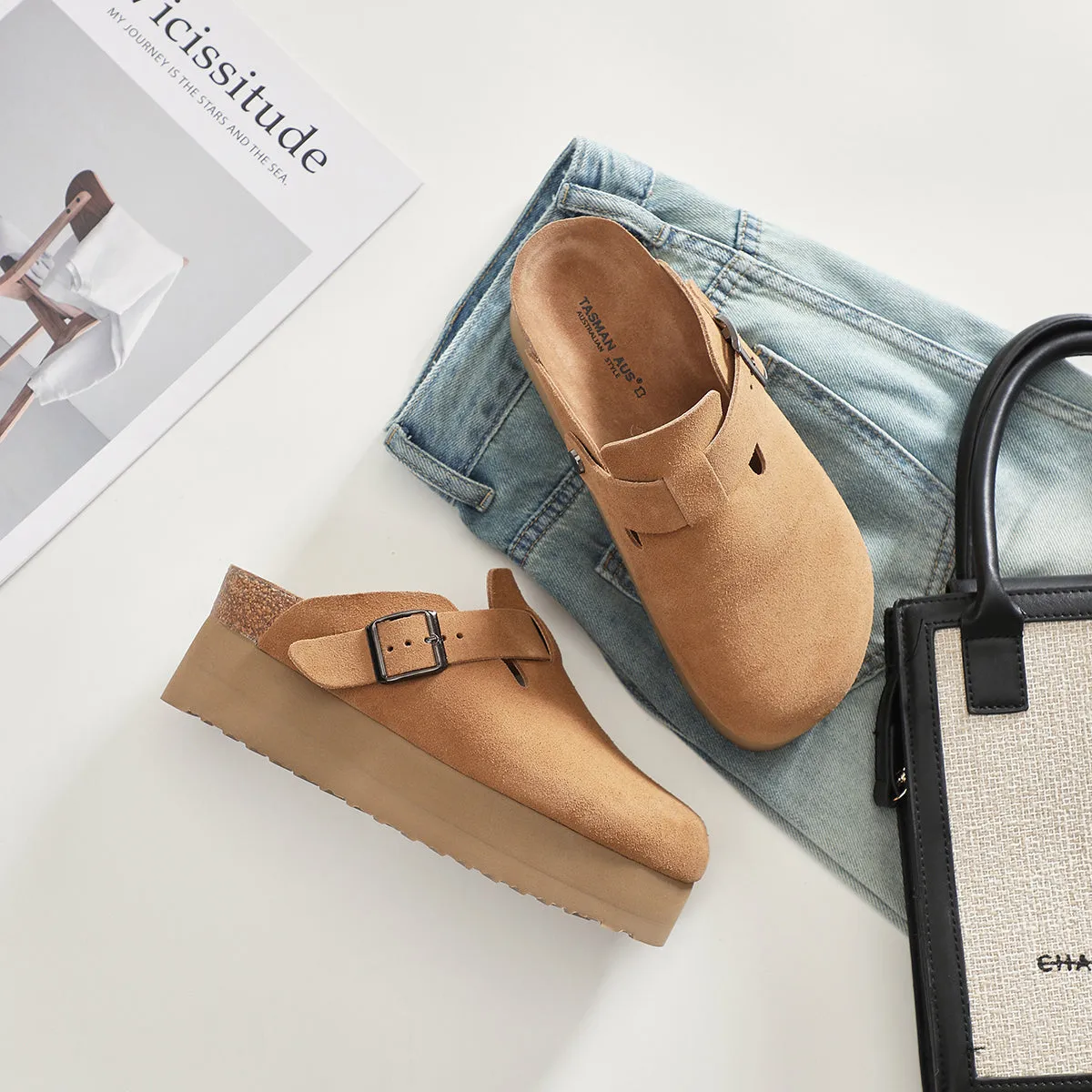 THICK-SOLED CLOSED-TOE SANDALS 5873