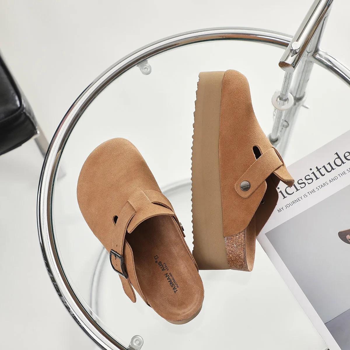 THICK-SOLED CLOSED-TOE SANDALS 5873