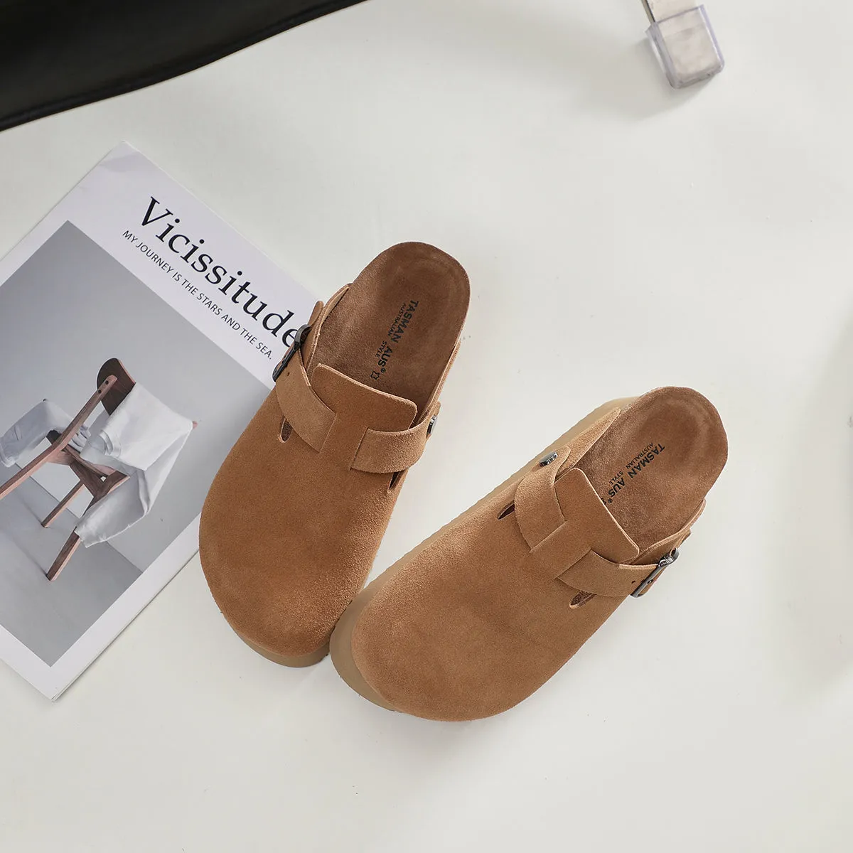THICK-SOLED CLOSED-TOE SANDALS 5873