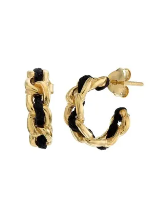 Tiger Frame Gold Holiday Hoops- Black