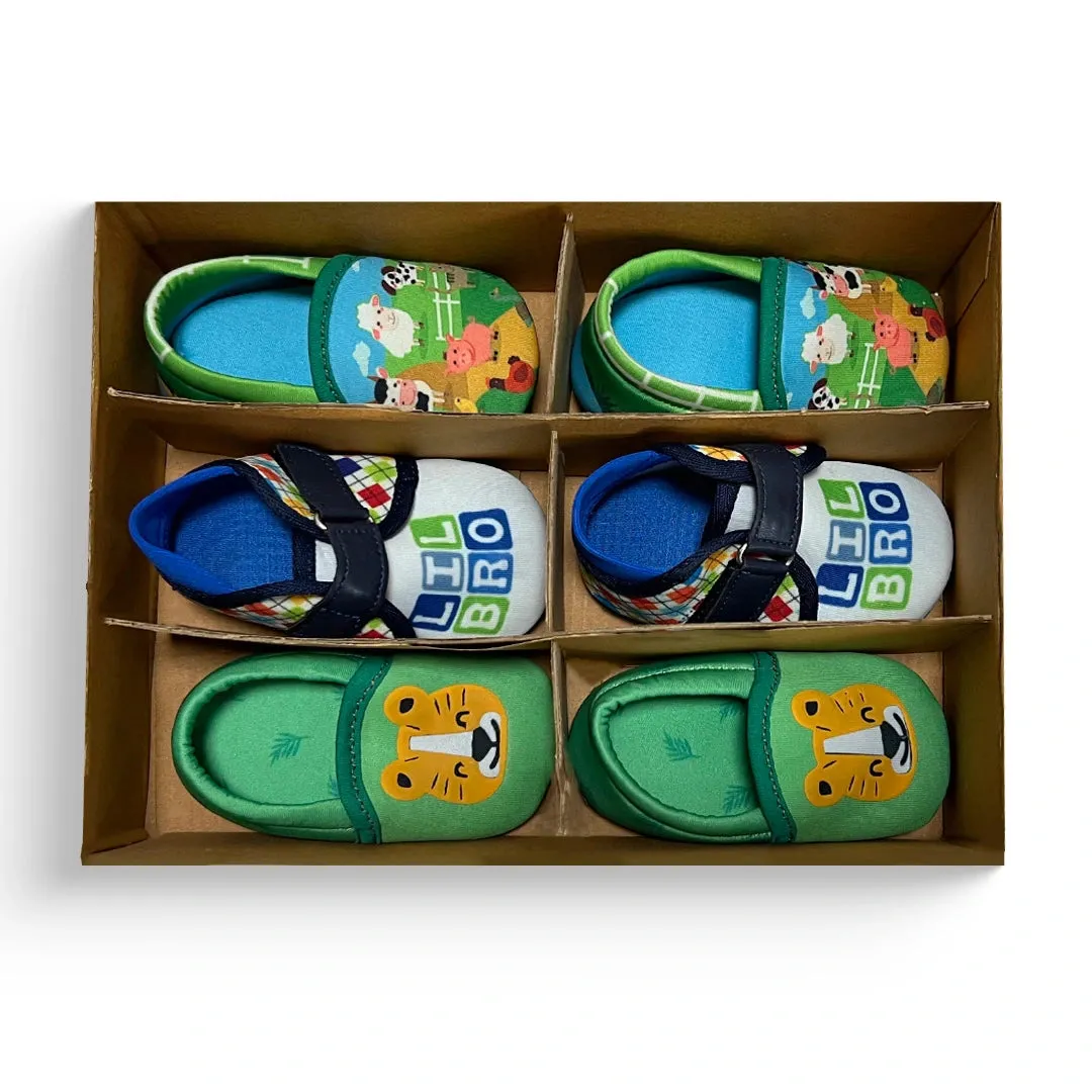 TOOTSIES - Green Unisex Baby Newborn Pack Of 4 Gift Set Booties