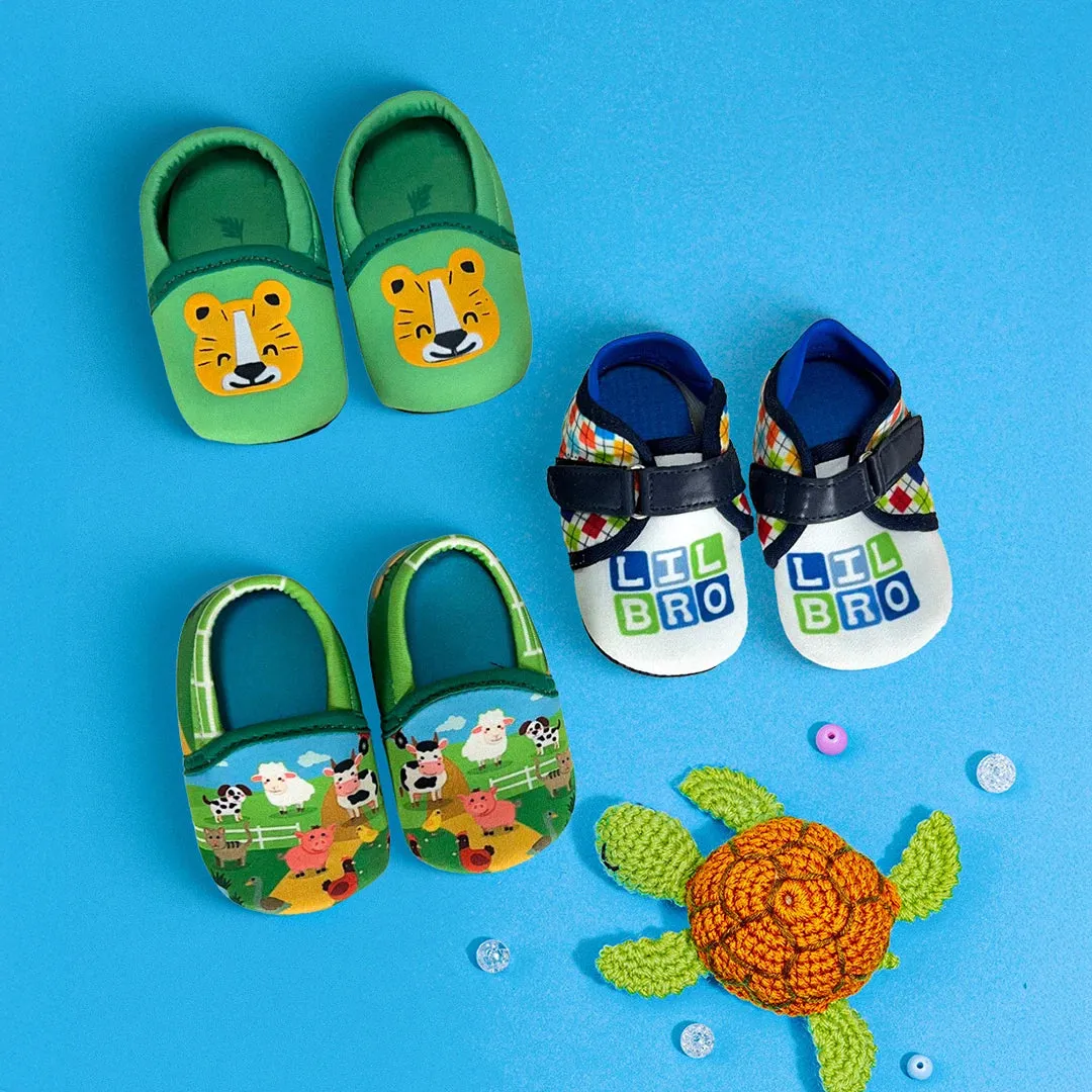 TOOTSIES - Green Unisex Baby Newborn Pack Of 4 Gift Set Booties