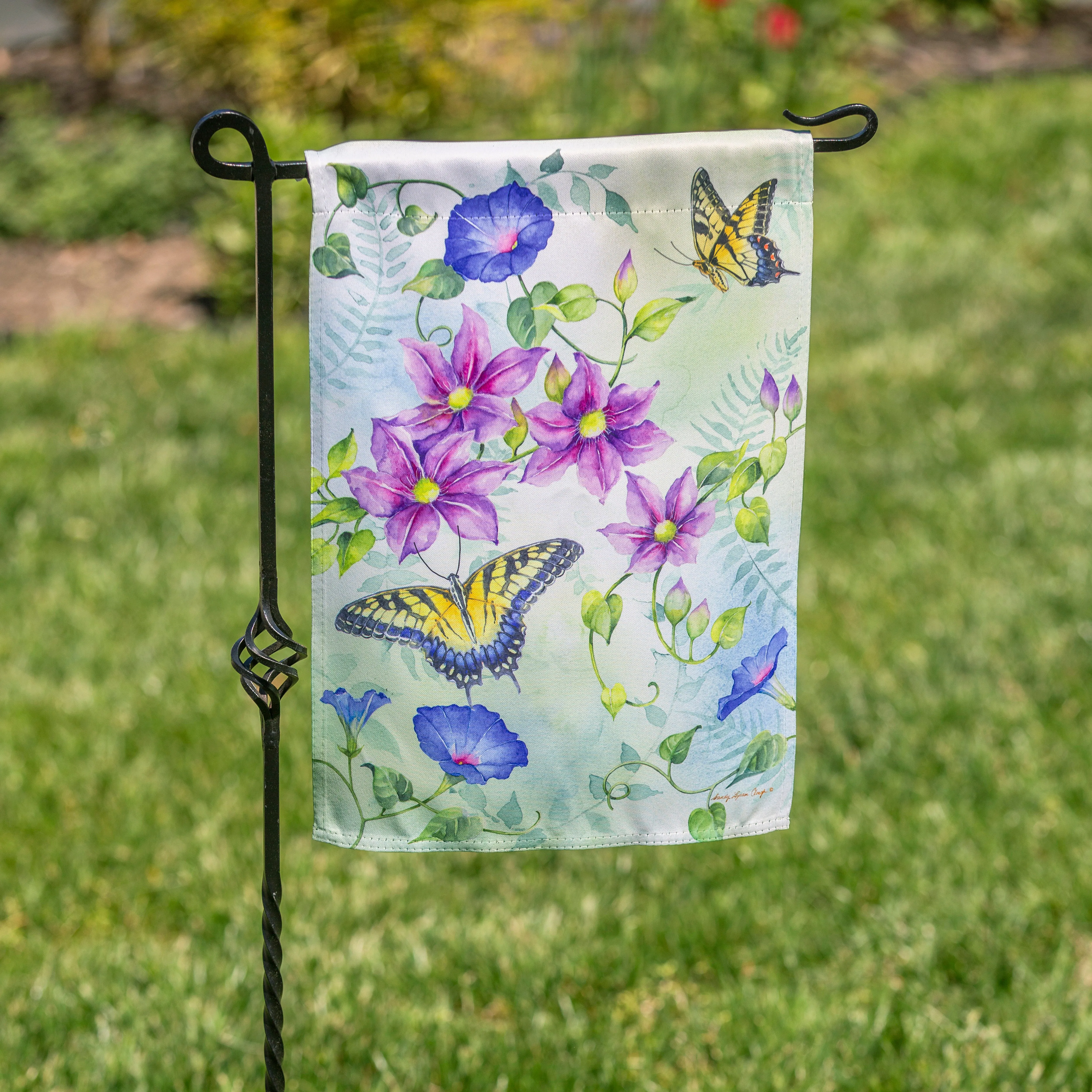 Trailing Vines Garden Suede Flag,14s10899