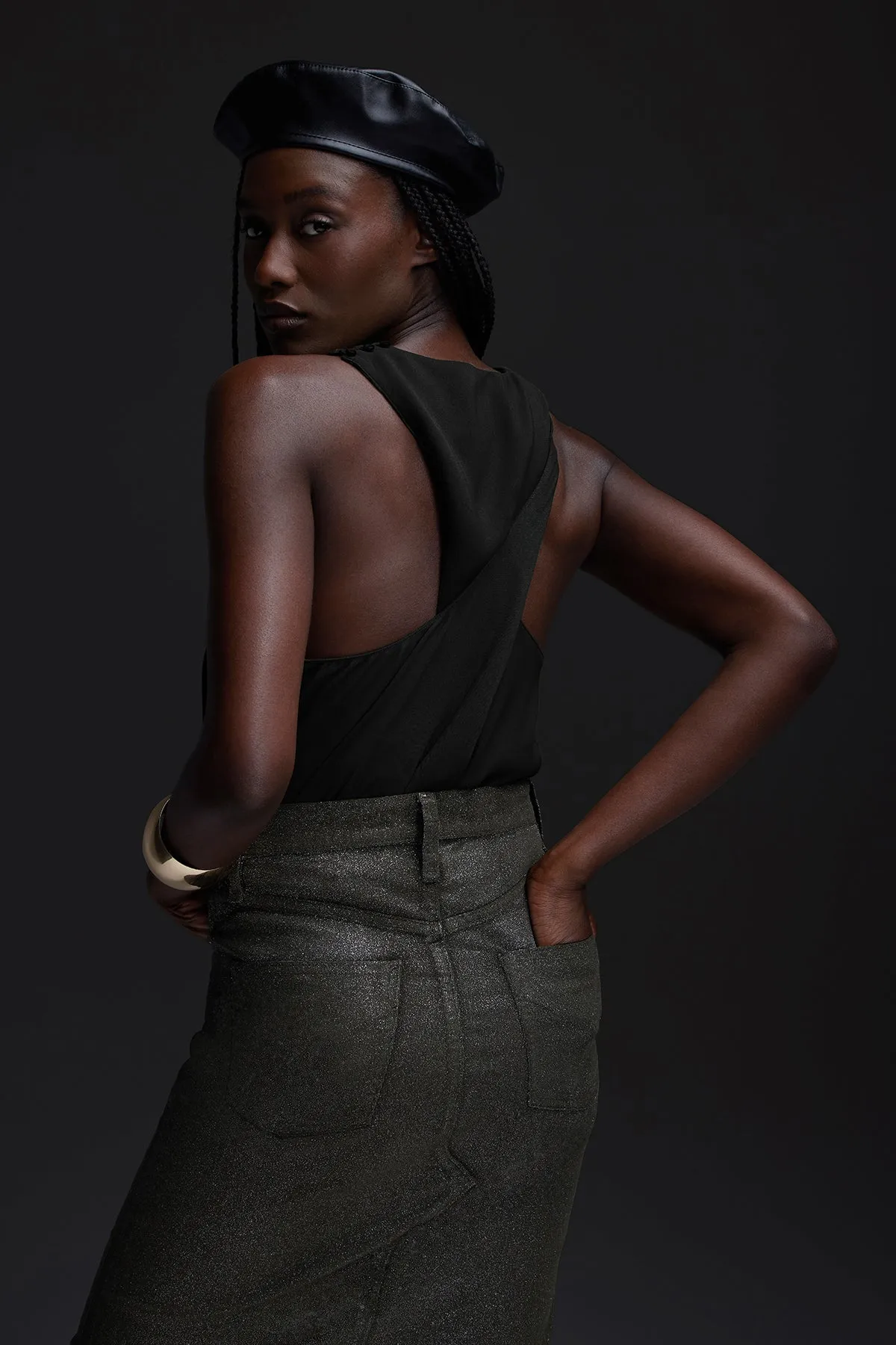 Twist Back Woven Tank