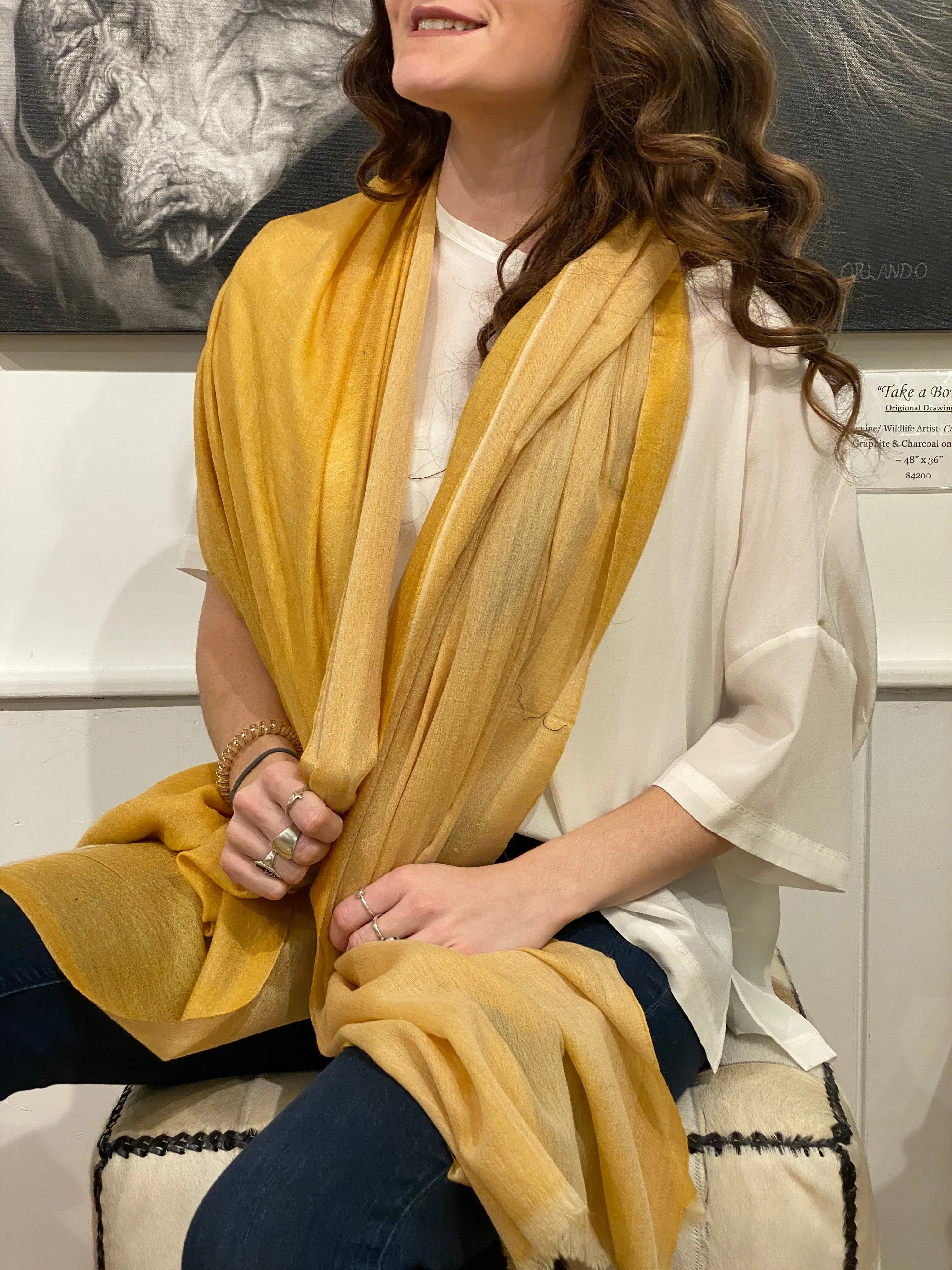 TWO-COLOR WOVEN CASHMERE