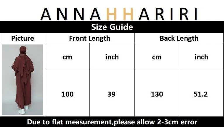 Two layer khimar in coffee color niqab feature
