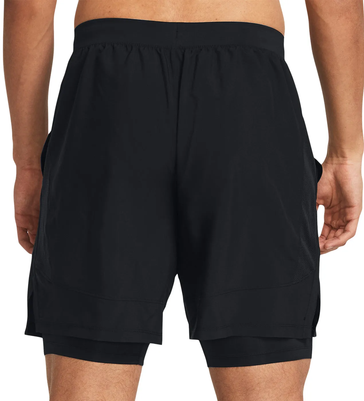 Under Armour Launch 2 In 1 Mens Running Shorts - Black