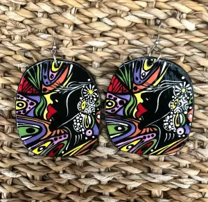 Via Wearable Art Earrings Nubian Profile