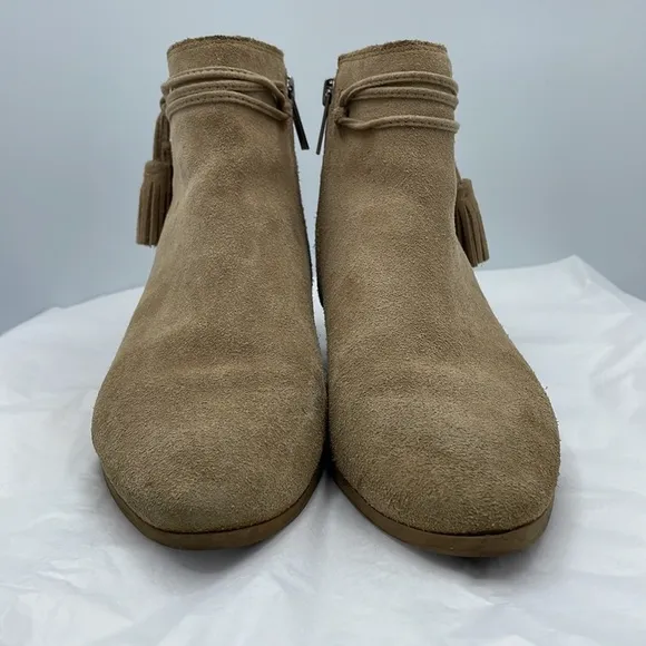 Vince Camuto Carlina Suede Boots Taupe/Tan 7.5