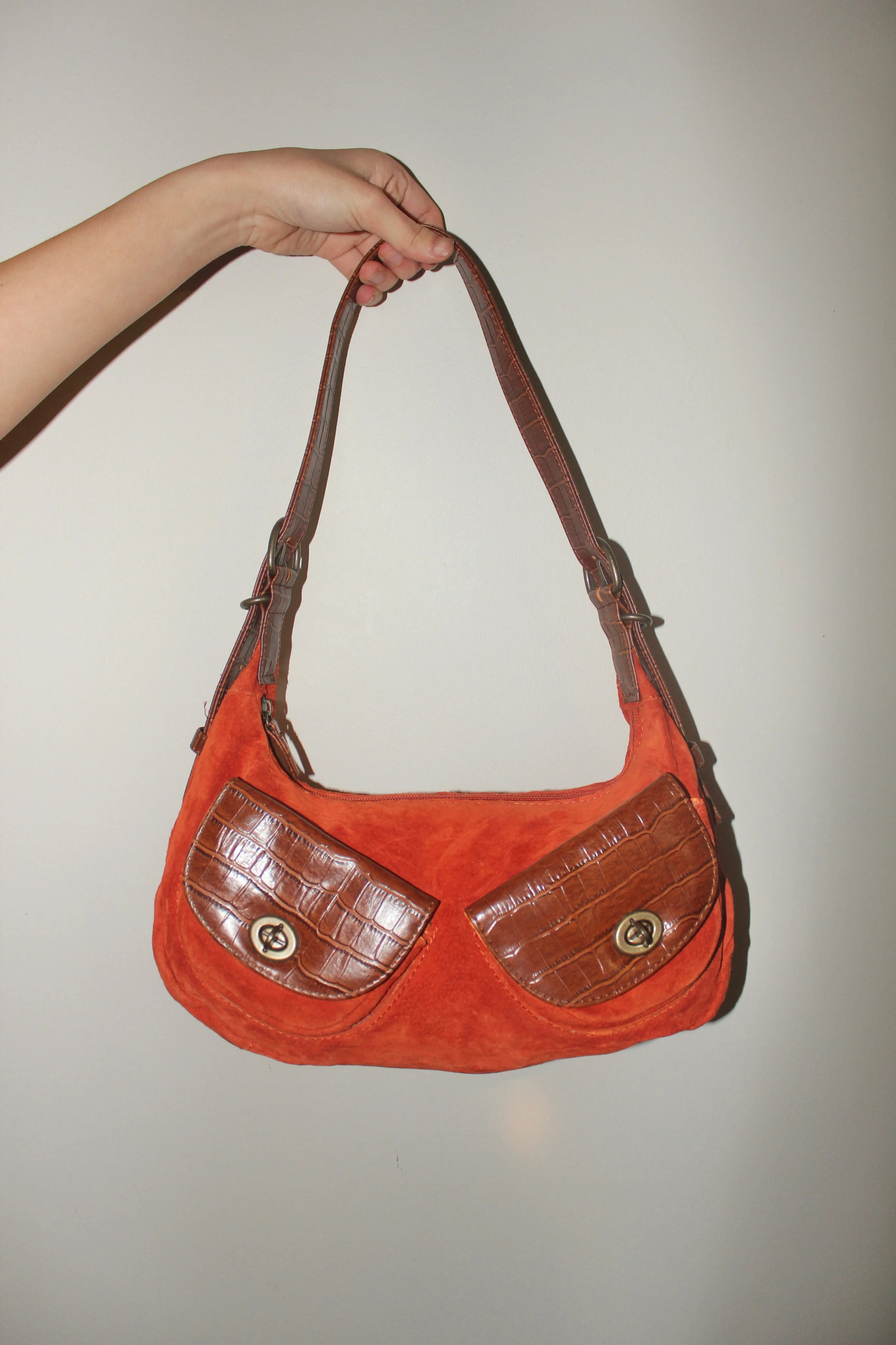 Vintage 90s Suede Pocket Purse