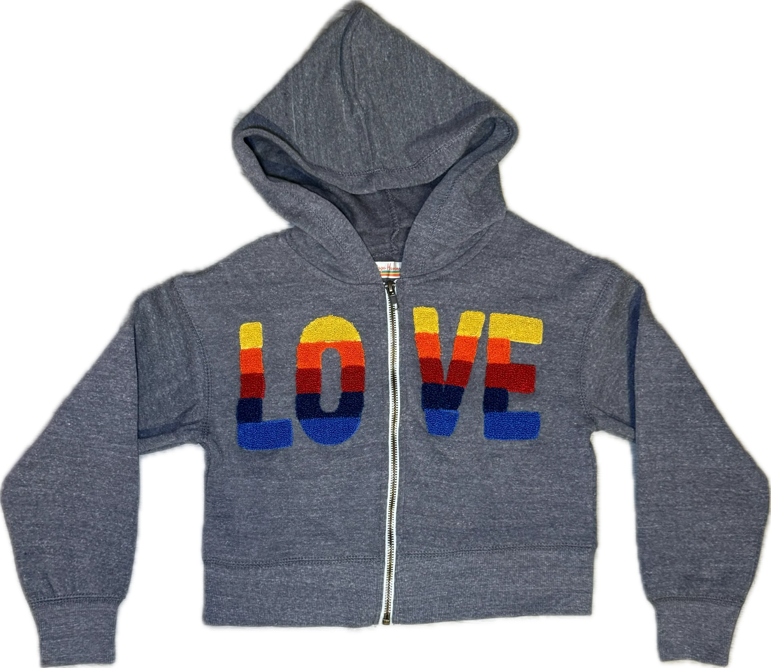 Vintage Havana- Charcoal Chenille Heart & Stripe Set