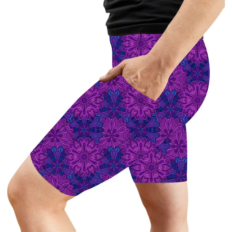 Violet Vortex Deluxe Pocket Shorts