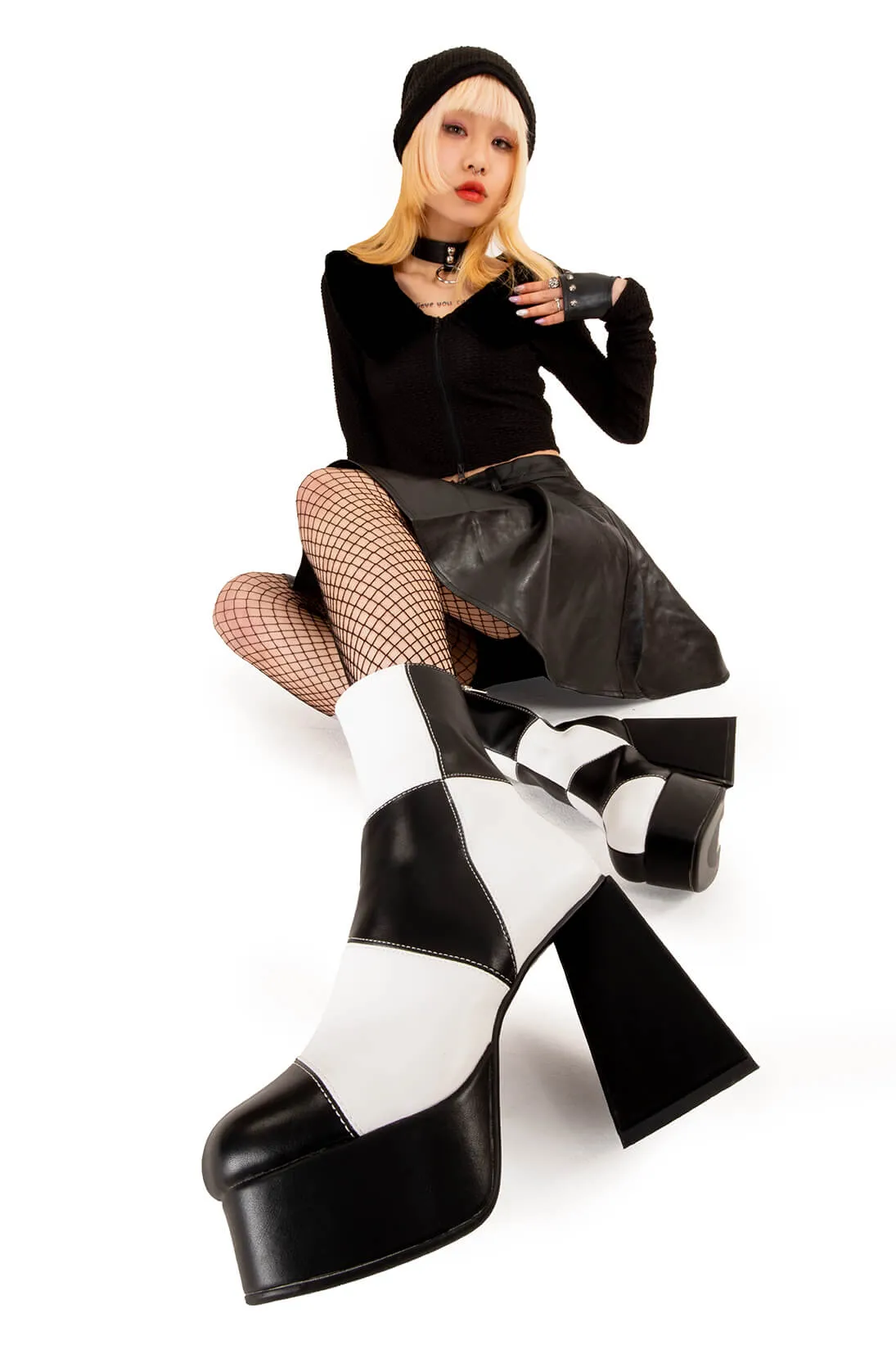 Wait A Minute Platform Ankle Boots