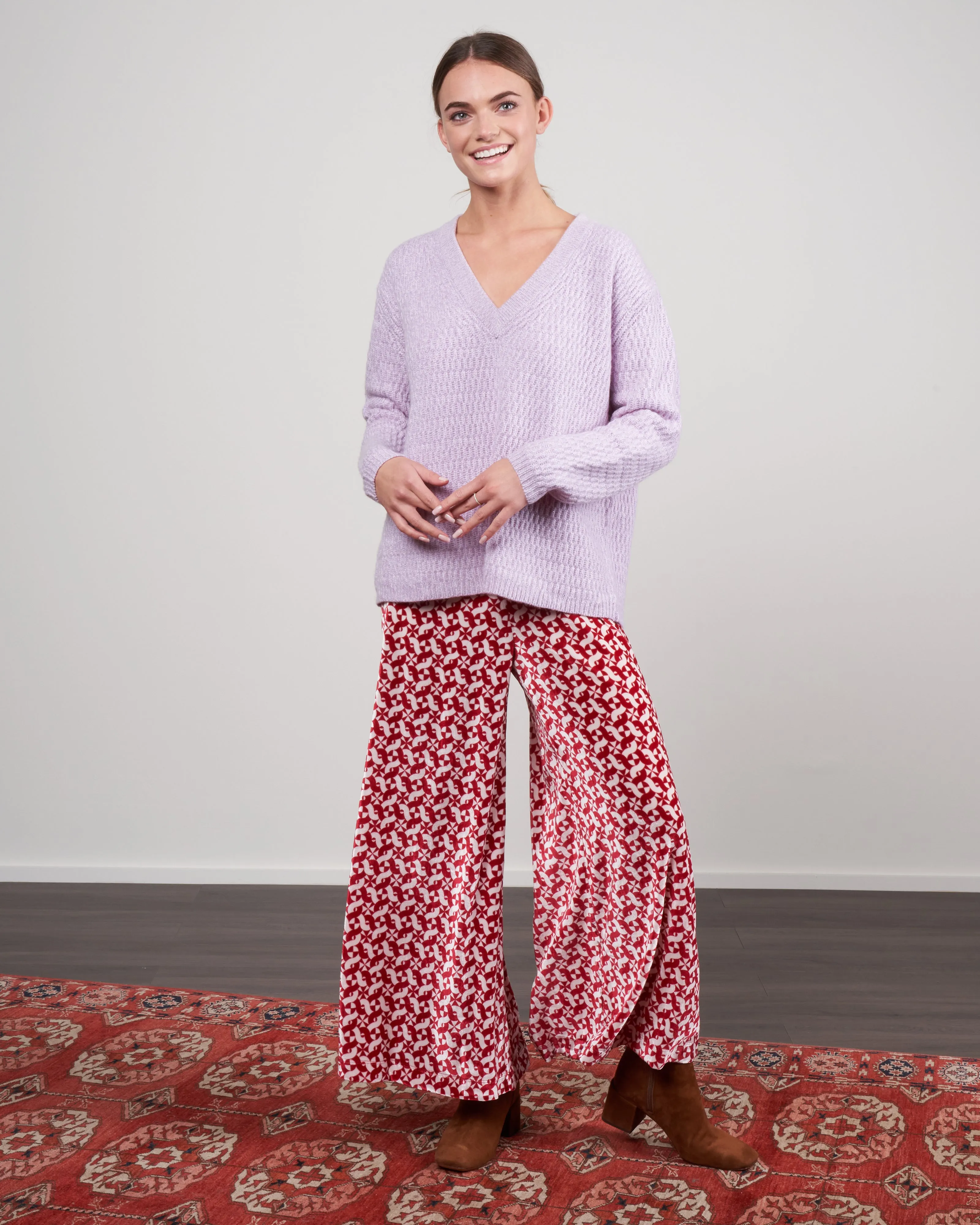 wharf pant - red