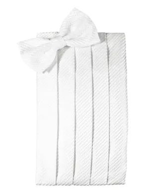 White Venetian Kids Cummerbund