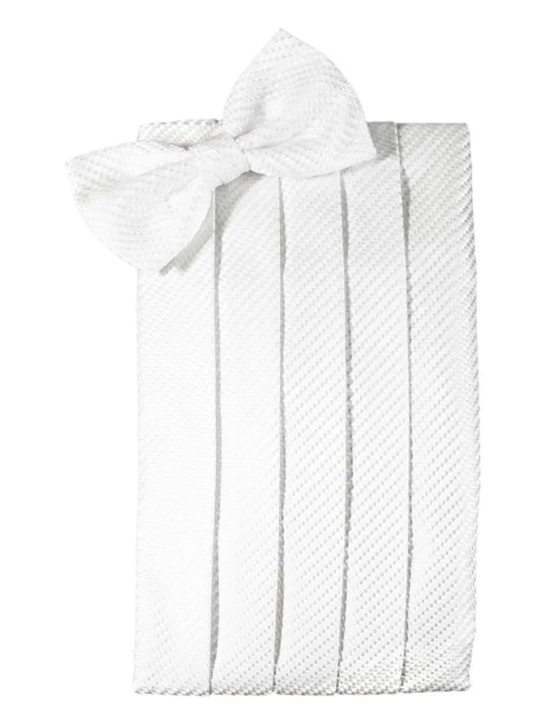 White Venetian Kids Cummerbund