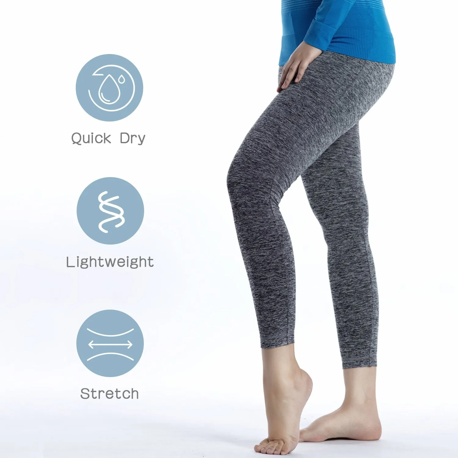Women's High Waist 4 Way Stretch Yoga Pants with Pocket Tummy Control Workout Running Leggings