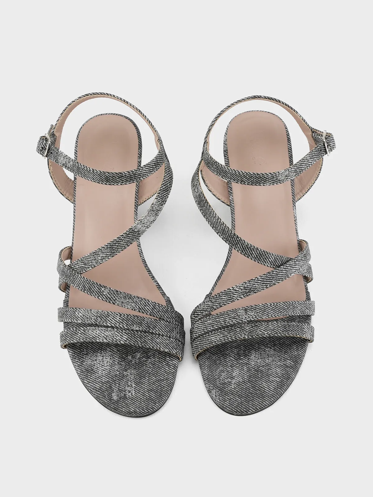 Womens "AKERA" Crossover Wedge Sandals