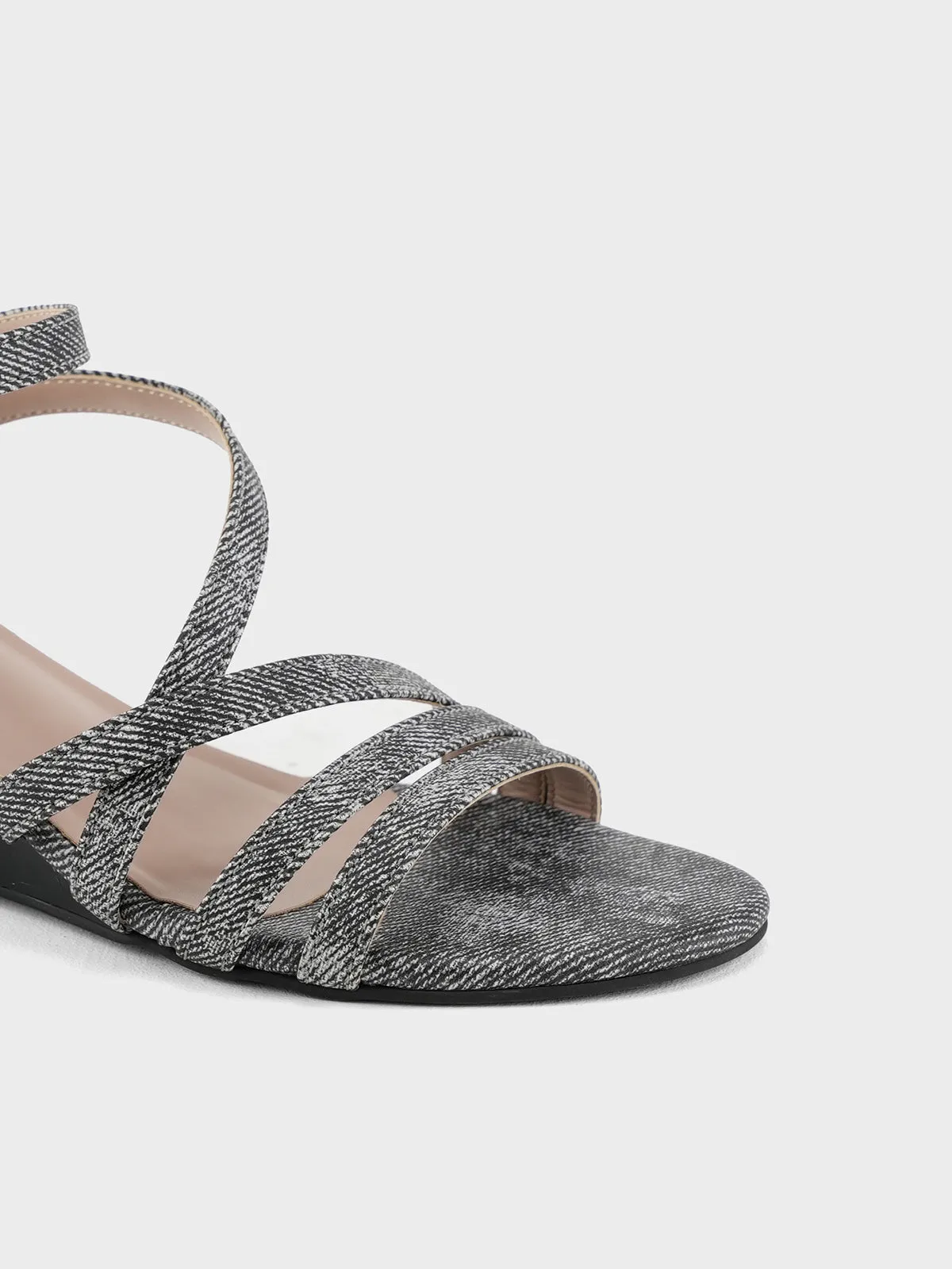 Womens "AKERA" Crossover Wedge Sandals