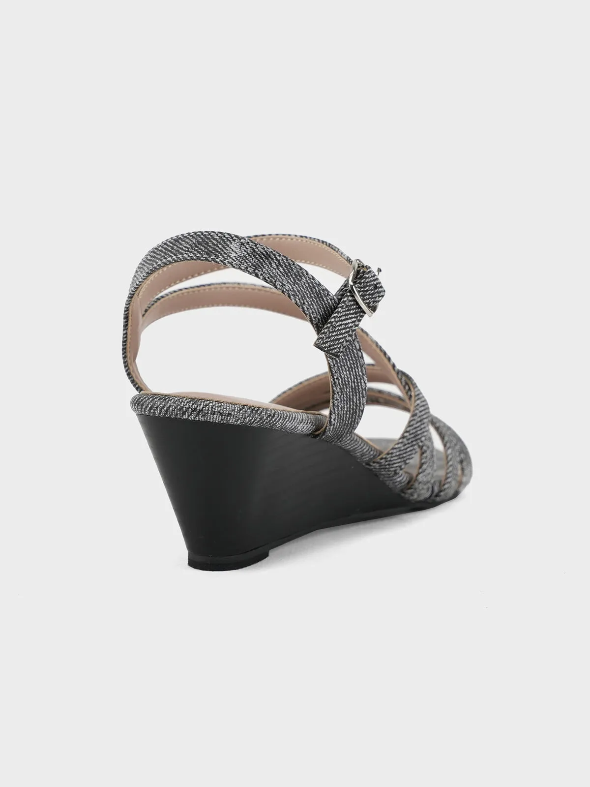 Womens "AKERA" Crossover Wedge Sandals