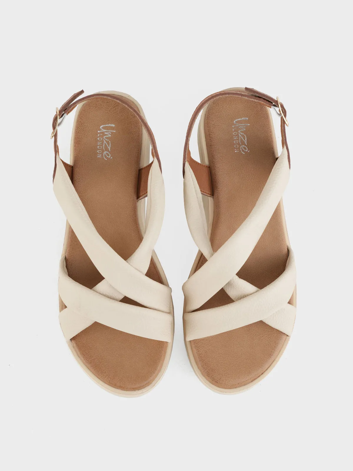 Womens "LUELLA" Casual Cross Over Sandals