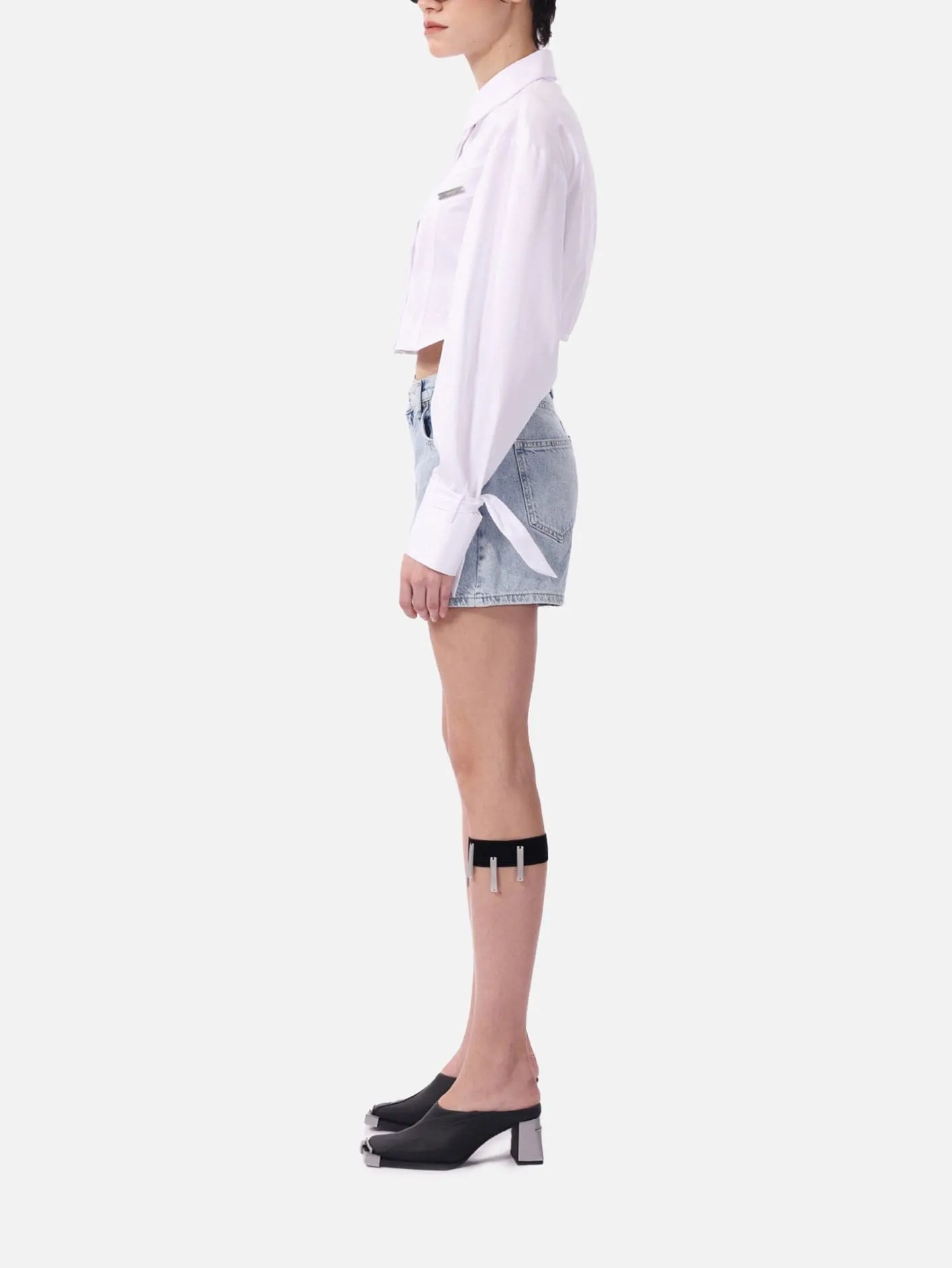 Woven Crop Shirt