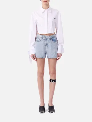 Woven Crop Shirt