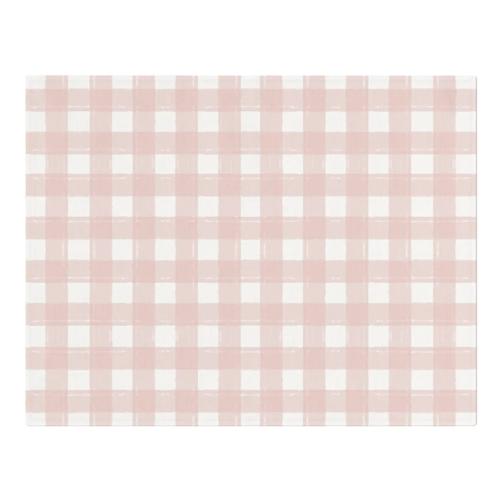 Woven Placemat - Gingham Pink