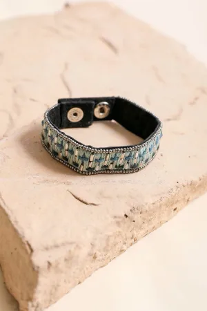 Woven Velvet Snap Bracelet