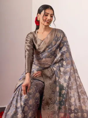 Zoya Organza Saree with Blouse fabric