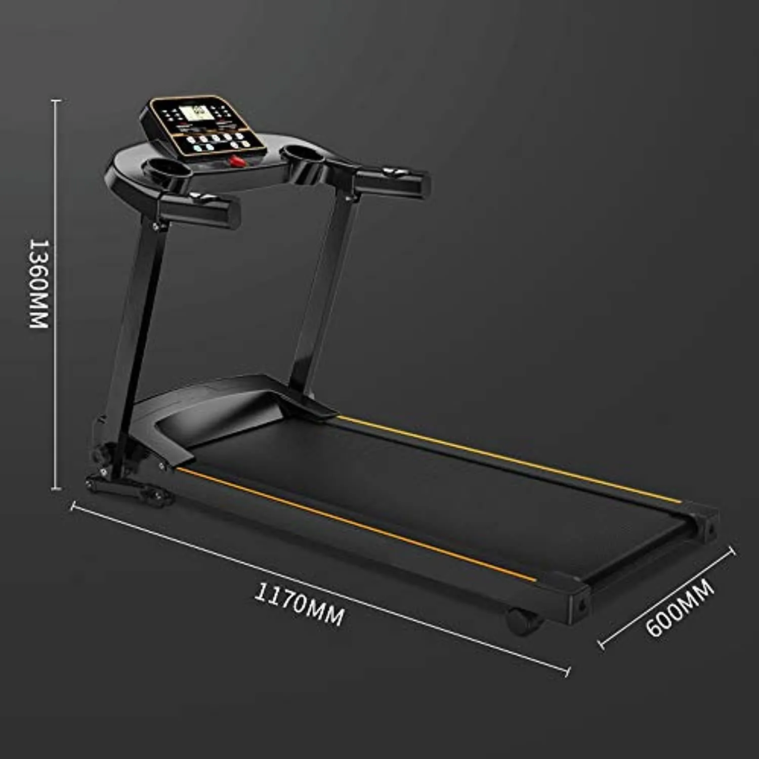 Zzfni Treadmill Smart Digital Electric Folding Treadmill W/Bluetooth Small Compact Running Workout Machine Good for Home/Apartment/RV Running Jogging Walking Foldable Treadmill